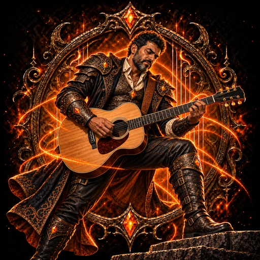 String Warrior character art